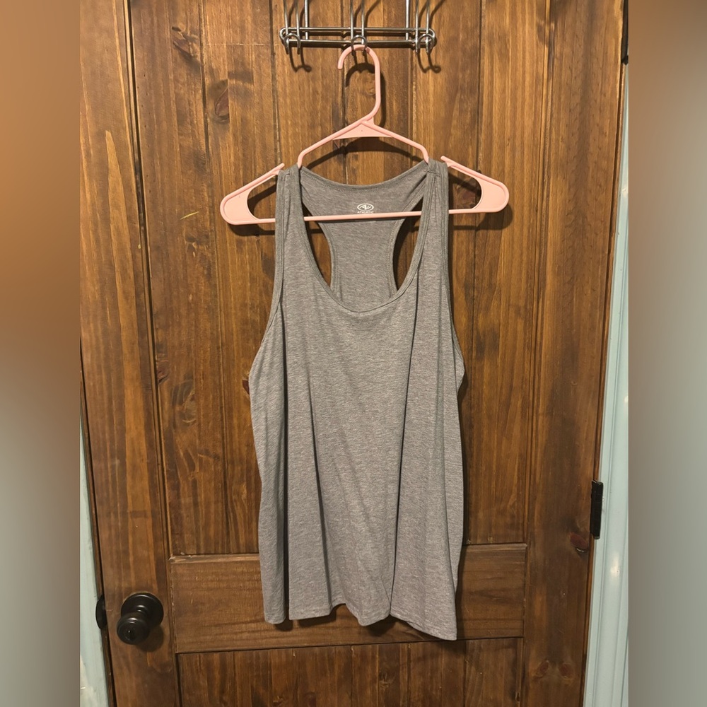 Casual Gray Racerback Tank Top